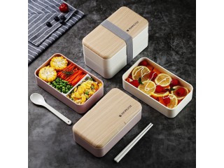 Lunch Box Wooden Portable Container