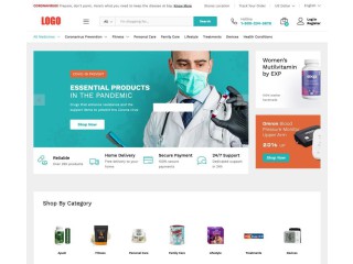 Medical eCommerce Website Design Theme