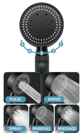 shower-head-water-saving-black-5-mode-adjustable-high-pressure-big-2