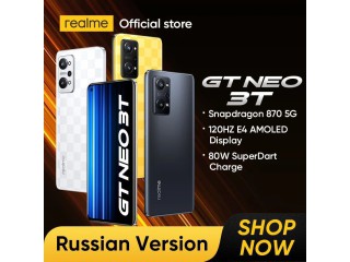 Realme GT NEO 3T 5G Mobile Phones Snapdragon 870 Octa Core 6.62"